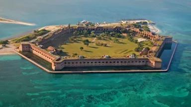 Photo of Fort Jefferson in the Dry Tortugas National Park, Florida.
