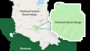 Map of the National Bison Range