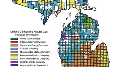 Michigan Gas Utility Service Area Map