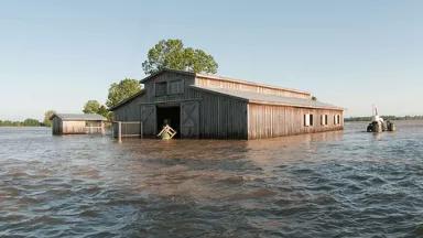 Tennessee barn under 12 feet of flood water