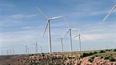 Utility scale wind turbines in New Mexico