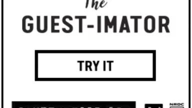 Save The Food ad. "The Guest-imator, Try it"