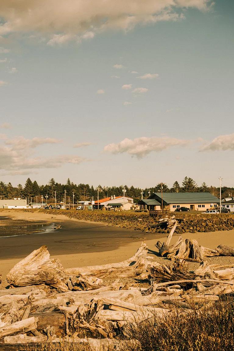 The village of Tahola in the Quinault Reservation in Washington sits near the coast, exposed to storms and flooding.
